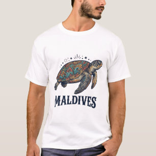 Maldives Vintage Sea Turtle Travel Shirt Design_1