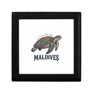 Maldives Vintage Sea Turtle Travel Shirt Design_1 Gift Box