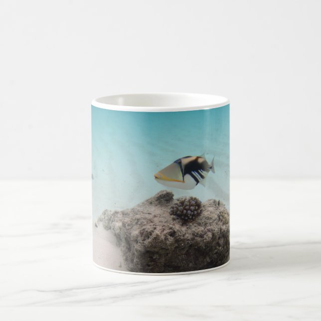 Maldives White Sand Lagoon Coral Fish Souvenir Coffee Mug (Center)
