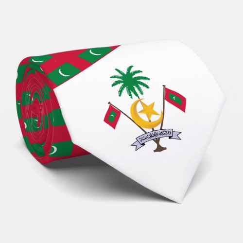 Maldivian Flag  Emblem Flag of Maldives Neck Tie