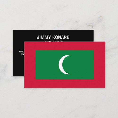 Maldivian Flag Flag of Maldives Business Card