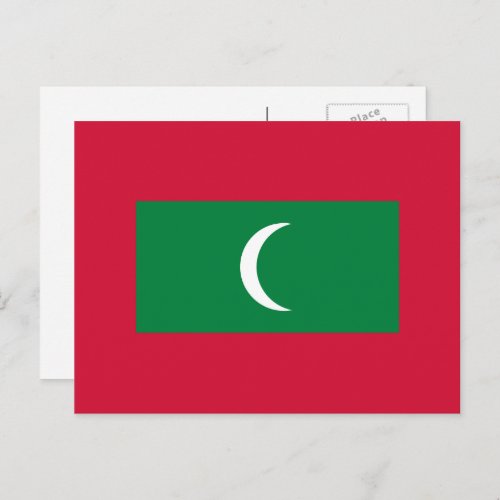 Maldivian Flag Flag of Maldives Postcard