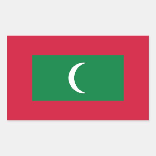 Maldivian Flag Flag of Maldives Rectangular Sticker