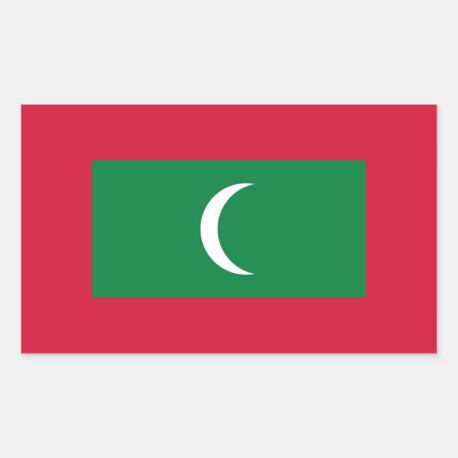 Maldivian Flag, Flag of Maldives Rectangular Sticker (Front)