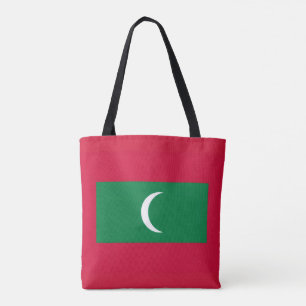 Maldivian Flag, Flag of Maldives Tote Bag