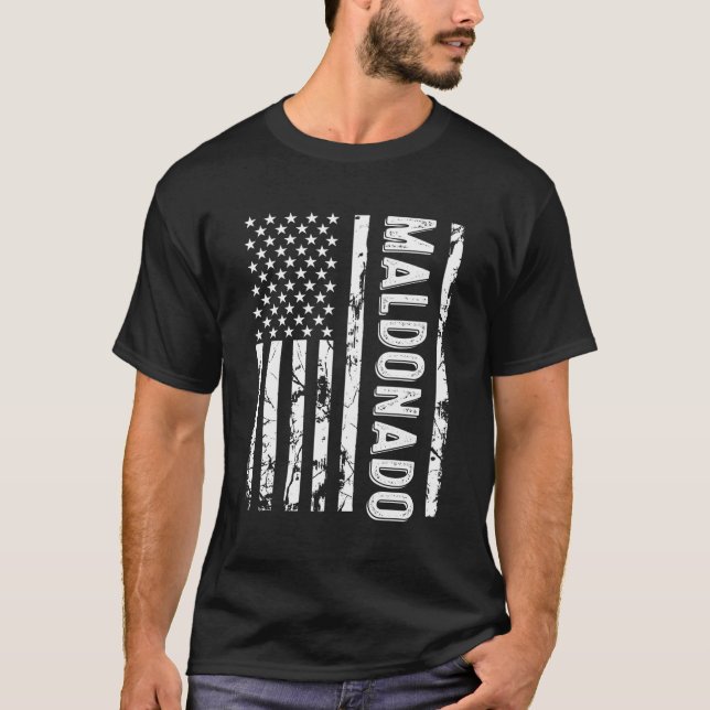 Maldonado Last Name Funny Surname Team Family Reun T-Shirt (Front)