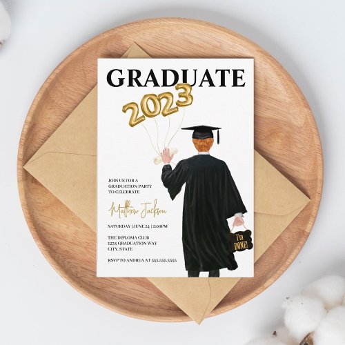 Male 2023 Graduation Party Invitation