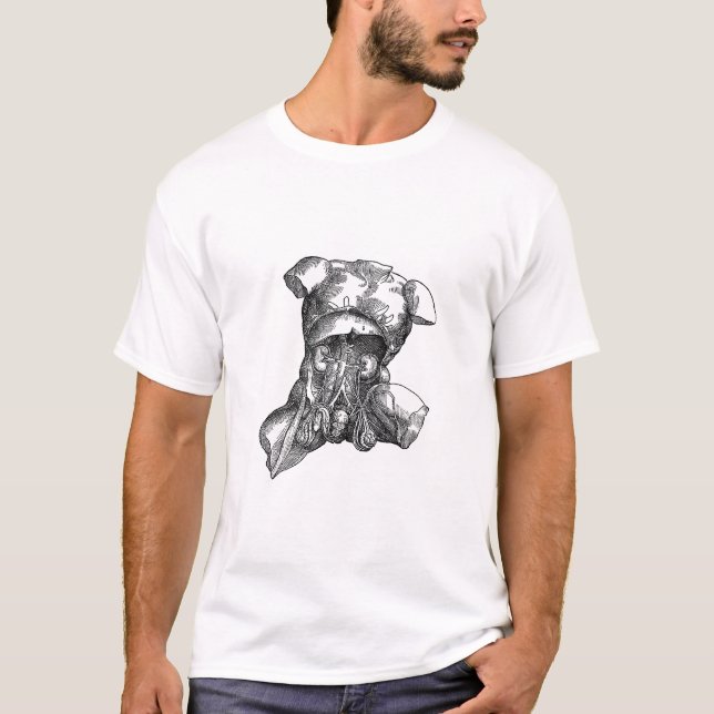 Male Abdomen, Thorax, Internal Organs T-Shirt (Front)