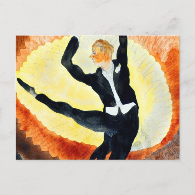 Male acrobatic dancer by Charles Demuth Postcard (Front)