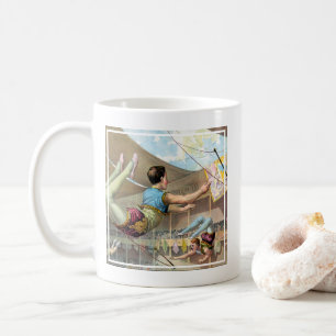 Male Acrobats Performing At A Circus Coffee Mug