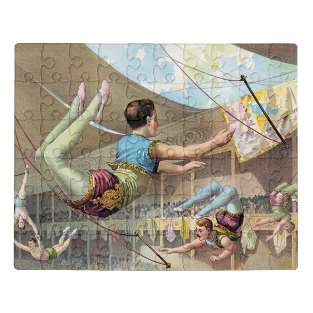 Male Acrobats Performing At A Circus Jigsaw Puzzle (Puzzle Horizontal)