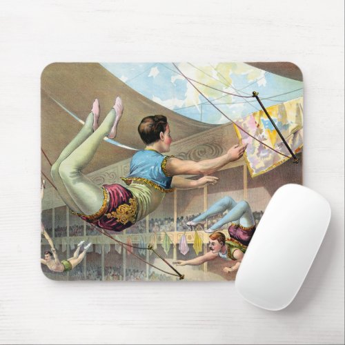 Male Acrobats Performing At A Circus Mouse Pad