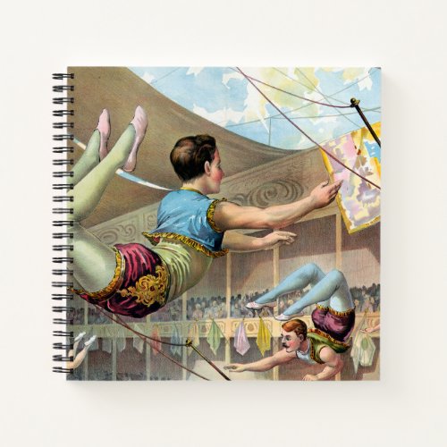 Male Acrobats Performing At A Circus Notebook