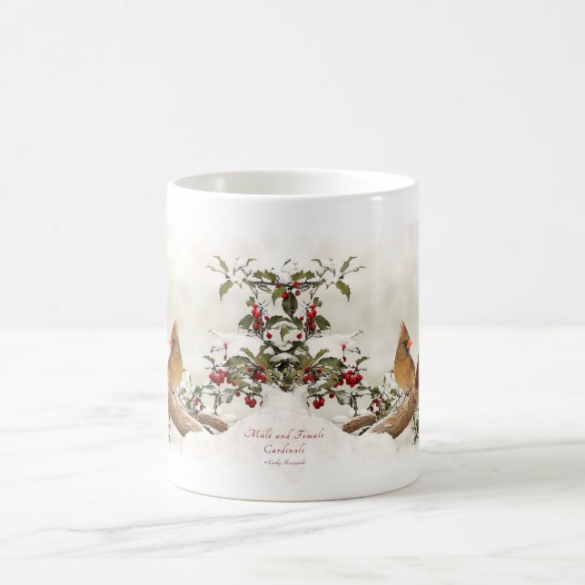 Male and Female Cardinal Mug (Center)