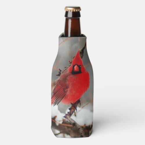 male and female cardinals bottle cooler