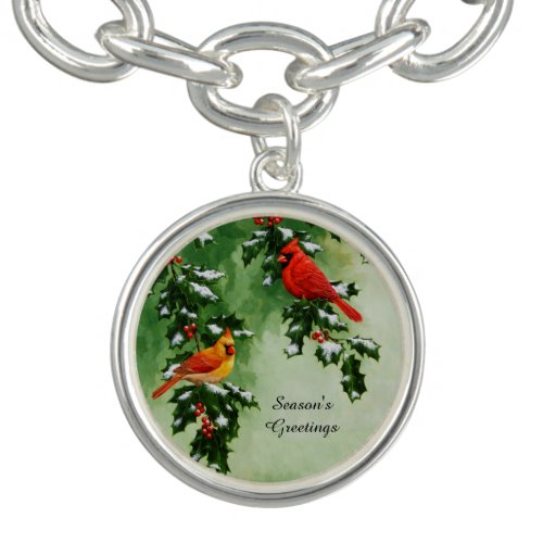 Male and Female Northern Cardinals Bracelet