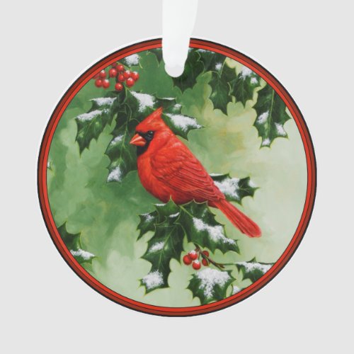 Male and Female Northern Cardinals Ornament