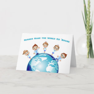 Male and Female Nurses, World, Nurses Day Card