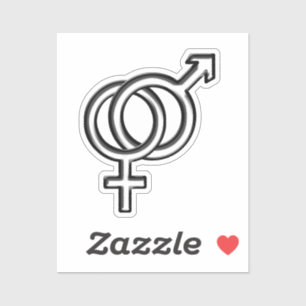 Male and Female Symbol Sticker