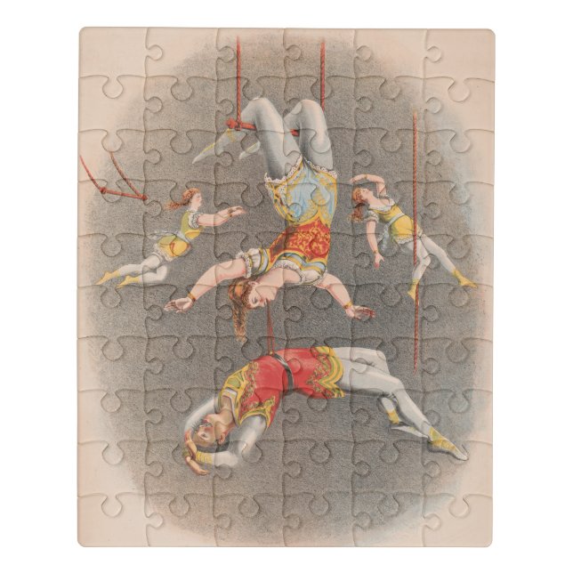 Male And Female Trapeze Performers Jigsaw Puzzle (Puzzle Vertical)