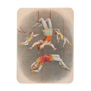 Male And Female Trapeze Performers Magnet