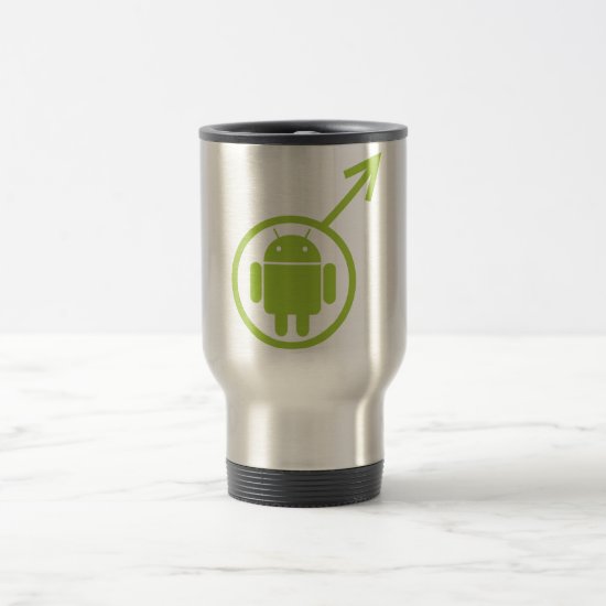 Male Android (Sign / Symbol) Bugdroid Travel Mug