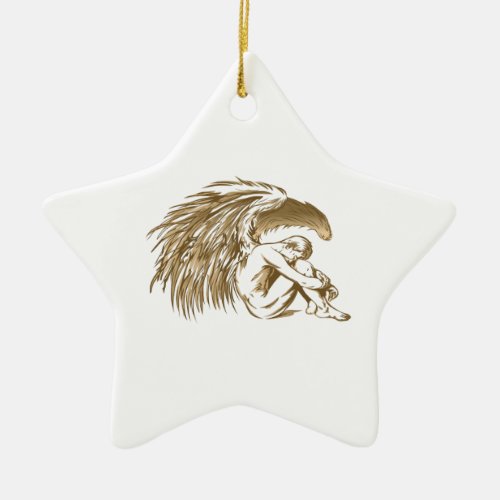 MALE ANGEL CERAMIC ORNAMENT