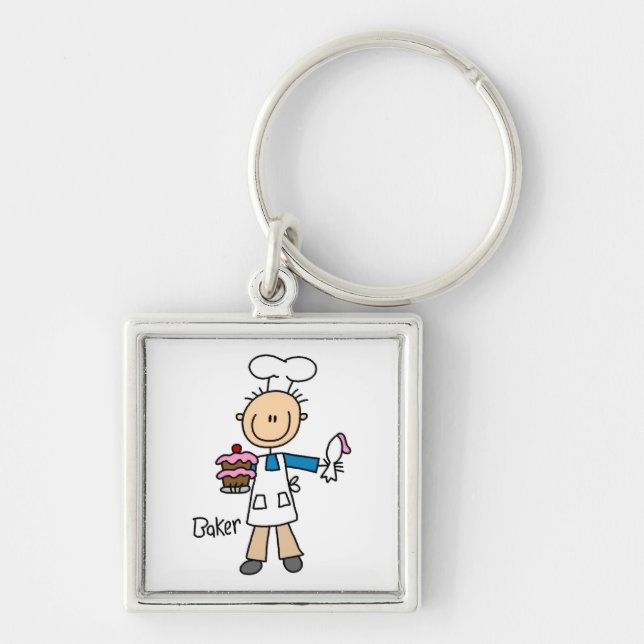 Male Baker Keychain (Front)