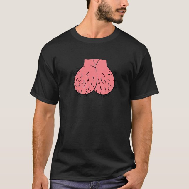 Male Balls Testicle  Male Testes Humor T-Shirt (Front)