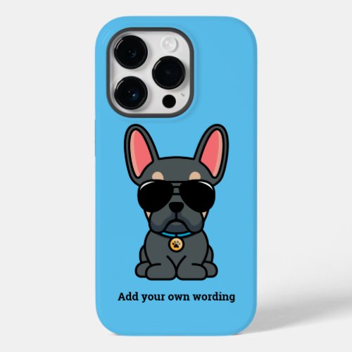 Male Blue Tan French Bulldog Case_Mate iPhone 14 Pro Case