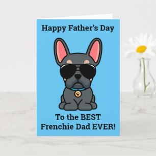 Male Blue Tan French Bulldog Father's Day Card