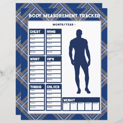 Male Body Measurements Tracker Weight Loss Chart