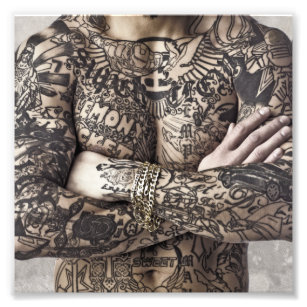 Male Body Tattoo Photograph