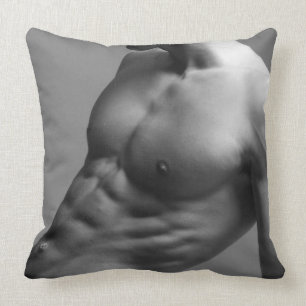 Male Body Throw Pillow