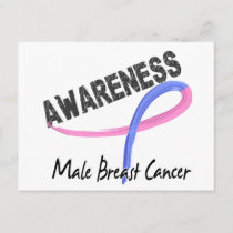 Male Breast Cancer Awareness 3 Postcard