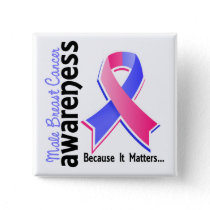 Male Breast Cancer Awareness 5 Button