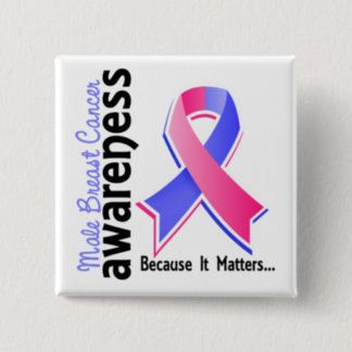 Male Breast Cancer Awareness 5 Button