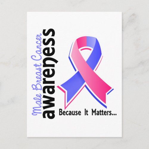 Male Breast Cancer Awareness 5 Postcard