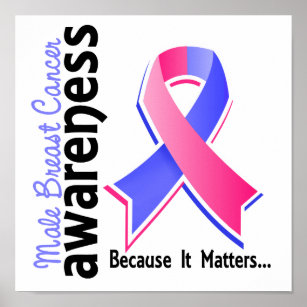 Male Breast Cancer Awareness 5 Poster