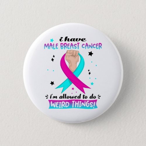 Male Breast Cancer Awareness Month Ribbon Gifts Button