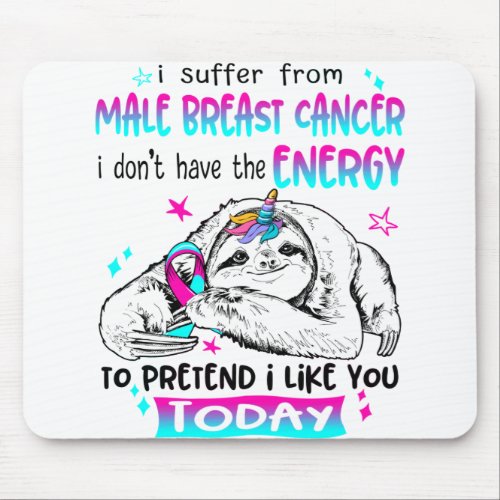 Male Breast Cancer Awareness Month Ribbon Gifts Mouse Pad