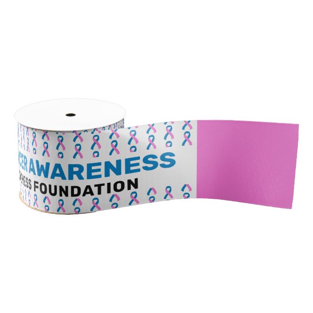 Male Breast Cancer Awareness Pattern Ribbon (Spool)