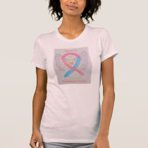 Male Breast Cancer Awareness Ribbon Angel Shirt