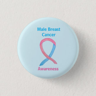 Male Breast Cancer Blue and Pink Customized Pins