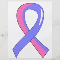 Male Breast Cancer Blue Pink Ribbon 3 Flyer
