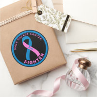 Male Breast Cancer Fighter Ribbon Black