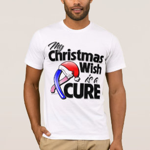Male Breast Cancer My Christmas Wish is a Cure T-Shirt