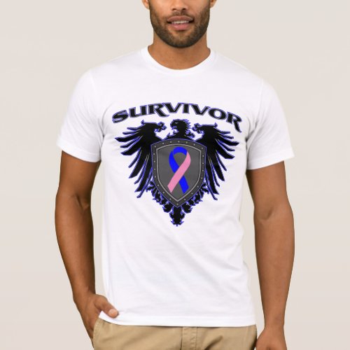 Male Breast Cancer Survivor Crest T_Shirt