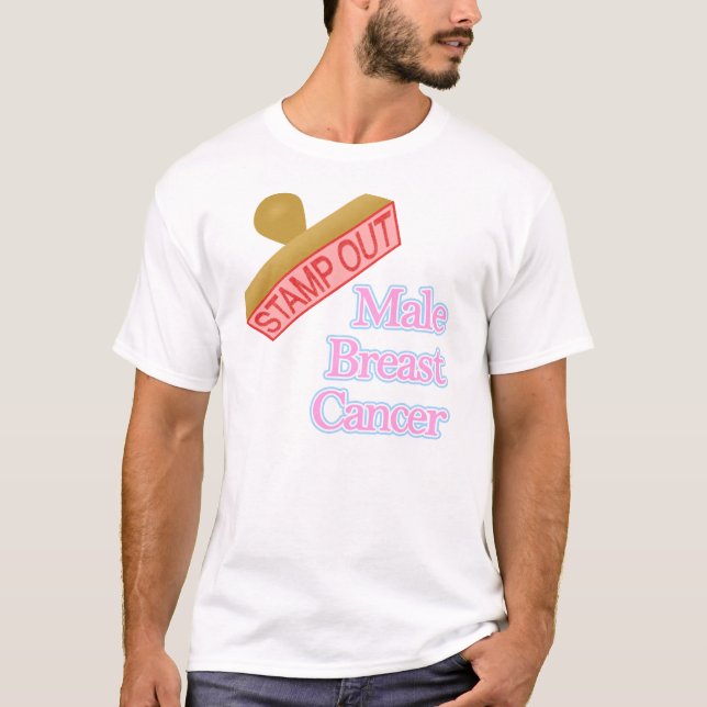 Male Breast Cancer T-Shirt (Front)