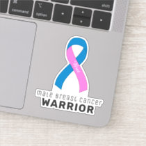 Male Breast Cancer Vinyl Sticker